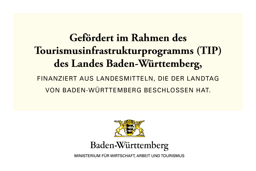 Die Revitalisierung der Therme wird gefördert im Rahmen des Tourismusinfrastrukturprogramm (TIP) des Landes Baden-Württemberg