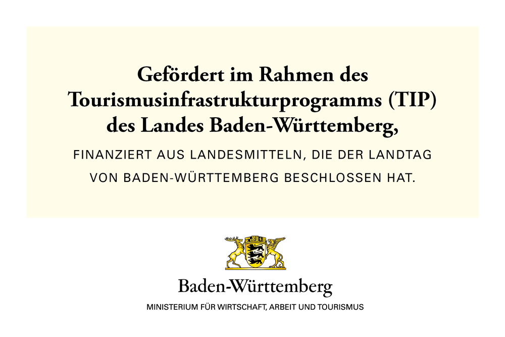 Die Revitalisierung der Therme wird gefördert im Rahmen des Tourismusinfrastrukturprogramm (TIP) des Landes Baden-Württemberg