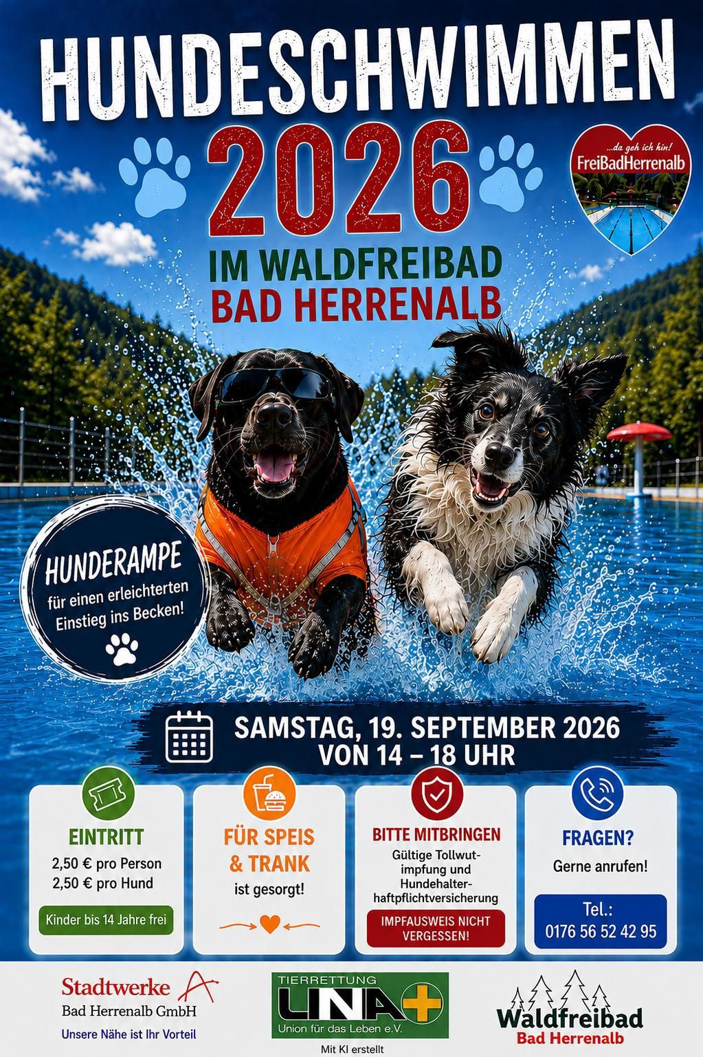 Flyer Hundeschwimmen